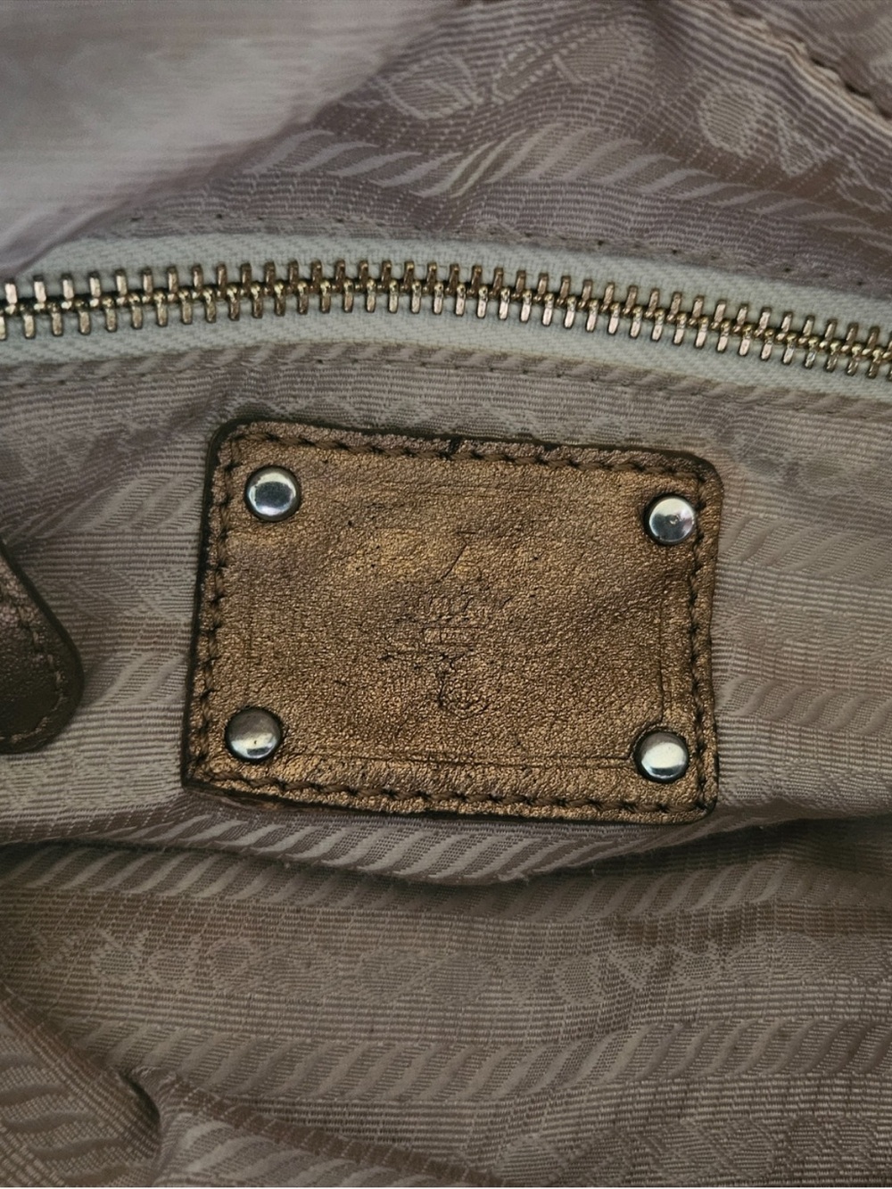 Prada Cream Mini Bag with Bronze Trim and Tassel - Picture 8 of 13